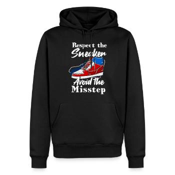 Schuhsammler Schuhmacher Sneaker Addict - Männer Premium Bio Hoodie - Schwarz - Vorne - Nico (187cm)