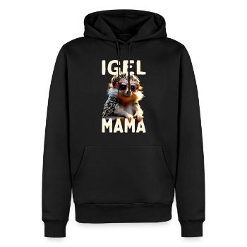 Igel Mama Mom Igelfrau Muttertag Igelmama Igel Mum - Männer Premium Bio Hoodie - Schwarz - Vorne - Nico (187cm)