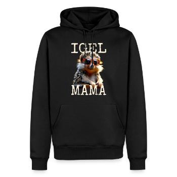 Igel Mama Mom Igelfrau Muttertag Igelmama Igel Mum - Männer Premium Bio Hoodie - Schwarz - Vorne - Nico (187cm)