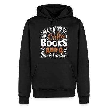 Doctorat Grand Diplôme - Sweat à capuche Premium bio Homme - noir - Devant - Nico (187cm)