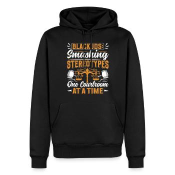 Doctorat Grand Diplôme - Sweat à capuche Premium bio Homme - noir - Devant - Nico (187cm)