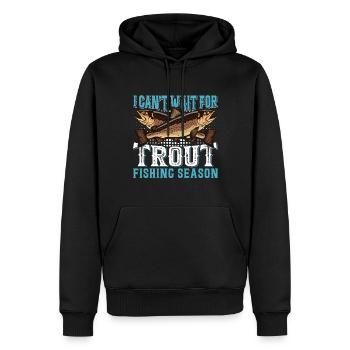 Funny Fishing Men Women - Männer Premium Bio Hoodie - Schwarz - Vorne - Nico (187cm)