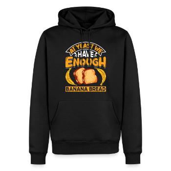 Drôle de vêtements de cuisson au pain aux bananes - Sweat à capuche Premium bio Homme - noir - Devant - Nico (187cm)