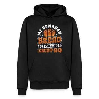 Drôle de vêtements de cuisson au pain aux bananes - Sweat à capuche Premium bio Homme - noir - Devant - Nico (187cm)
