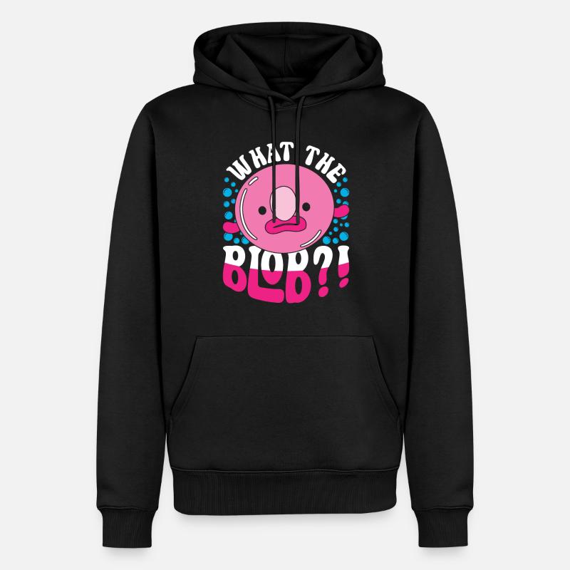Blobfisch Qu’est-ce que le blob?! - Sweat à capuche Premium bio Homme - noir