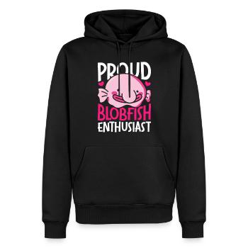 Blobfisch Fier Blobfish Enthausiast - Sweat à capuche Premium bio Homme - noir - Devant - Nico (187cm)