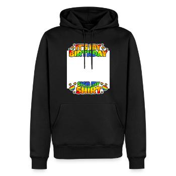 It's My Birthday Sign My Shirt - Männer Premium Bio Hoodie - Schwarz - Vorne - Nico (187cm)
