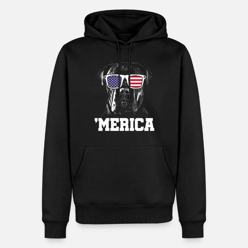 Merica - Sweat à capuche Premium bio Homme - noir