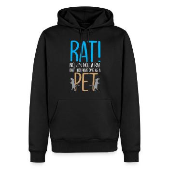 Ratte! Nein, Ich Bin Keine Ratte, Aber Ich Habe - Männer Premium Bio Hoodie - Schwarz - Vorne - Nico (187cm)