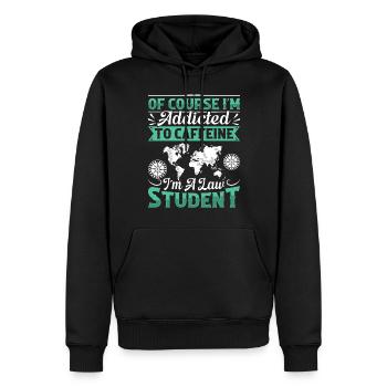 Doctorat Grand Diplôme - Sweat à capuche Premium bio Homme - noir - Devant - Nico (187cm)