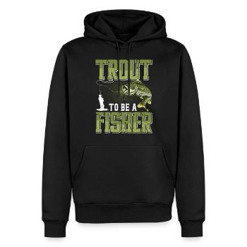 Funny Fishing Men Women - Männer Premium Bio Hoodie - Schwarz - Vorne - Nico (187cm)