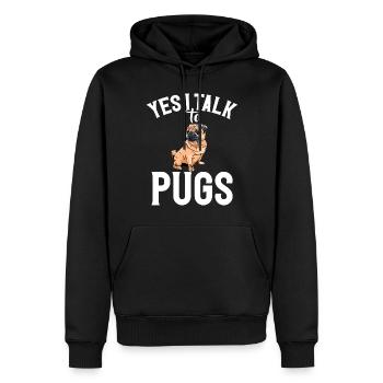 Cadeaux de carlin pour les amateurs de carlins - Sweat à capuche Premium bio Homme - noir - Devant - Nico (187cm)