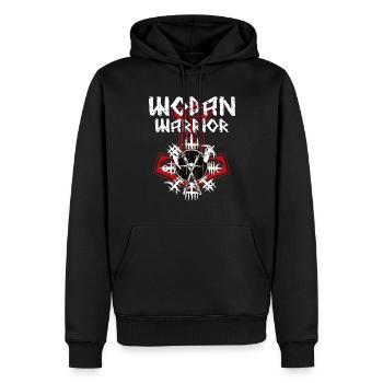 Valhalla Wikinger Odin Runen Warrior Viking - Männer Premium Bio Hoodie - Schwarz - Vorne - Nico (187cm)
