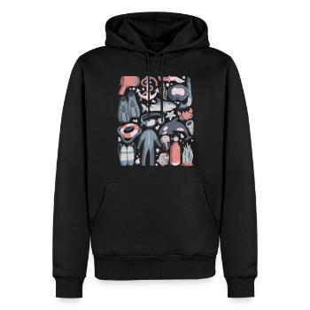 Tauchen Doodles Scuba Schnorcheln Tauchausrüstung - Männer Premium Bio Hoodie - Schwarz - Vorne - Nico (187cm)