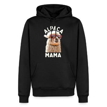 Alpaka Mama Alpaca Mutter Lama Muttertag Alpaka - Männer Premium Bio Hoodie - Schwarz - Vorne - Nico (187cm)