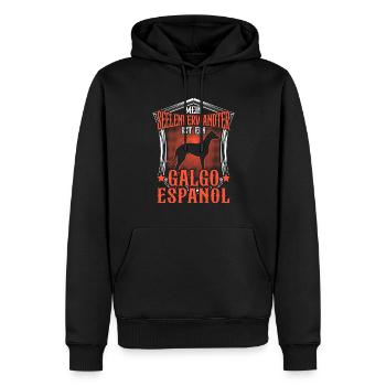 Galgo Espanol ist Seelenverwandter Windhund - Männer Premium Bio Hoodie - Schwarz - Vorne - Nico (187cm)