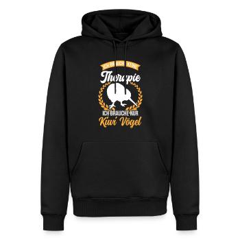 Brauche nur Kiwi Vogel Neuseeland - Männer Premium Bio Hoodie - Schwarz - Vorne - Nico (187cm)
