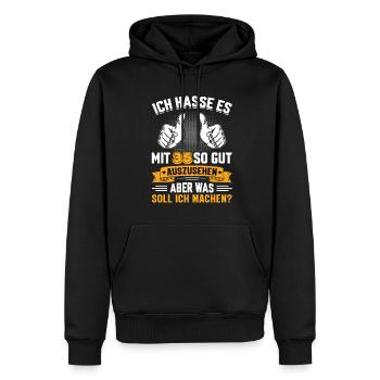 35 Geburtstag 35 Jahre 35 Lebensjahr 35 Lebenalter - Männer Premium Bio Hoodie - Schwarz - Vorne - Nico (187cm)