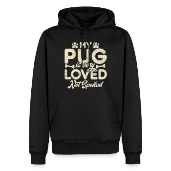 Pug Gifts for Pug Lovers - Männer Premium Bio Hoodie - Schwarz - Vorne - Nico (187cm)