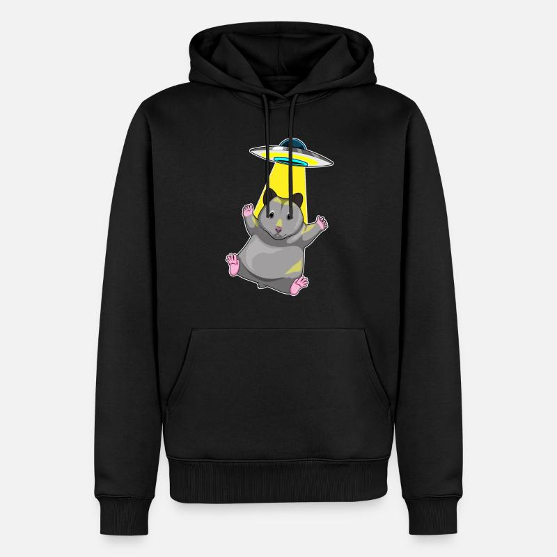 Hamster Spaceship Space - Sweat à capuche Premium bio Homme - noir