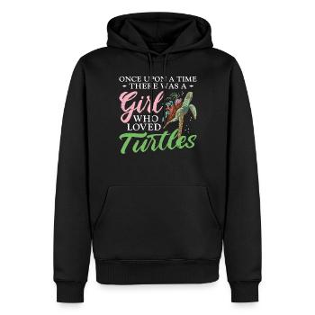 Tortue de mer Tortue Il était une fois - Sweat à capuche Premium bio Homme - noir - Devant - Nico (187cm)