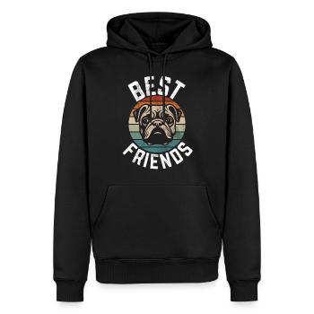 Pug Gifts for Pug Lovers - Männer Premium Bio Hoodie - Schwarz - Vorne - Nico (187cm)