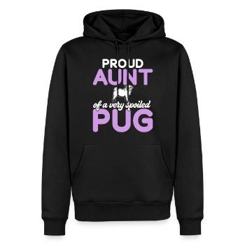 Pug Gifts for Pug Lovers - Men’s Premium Organic Hoodie - black - Front - Nico (187cm)