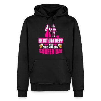 Junggesellenabschied Poltern Polterabend JGA - Männer Premium Bio Hoodie - Schwarz - Vorne - Nico (187cm)