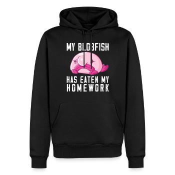 Blobfish Kostüm - Hässliches Blob Fischgesicht - - Männer Premium Bio Hoodie - Schwarz - Vorne - Nico (187cm)