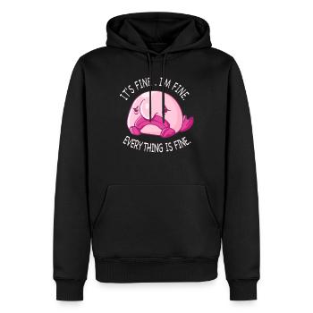 Costume de Blobfish - Visage de poisson Blob laid - - Sweat à capuche Premium bio Homme - noir - Devant - Nico (187cm)