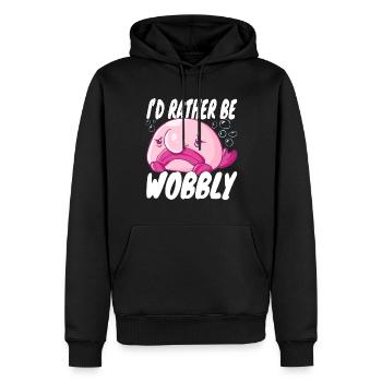 Costume de Blobfish - Visage de poisson Blob laid - - Sweat à capuche Premium bio Homme - noir - Devant - Nico (187cm)