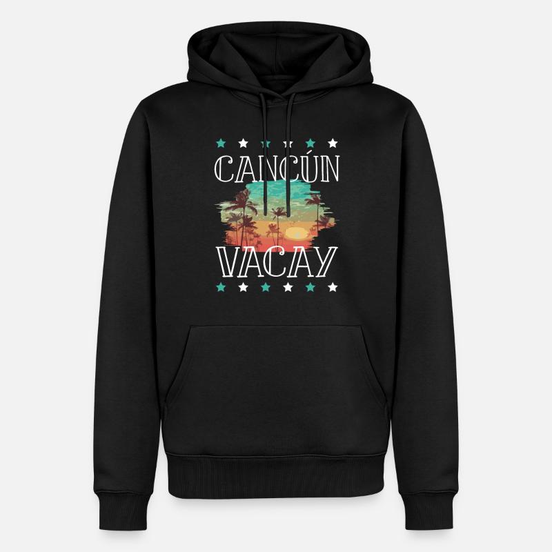 Vacances à Cancun - Sweat à capuche Premium bio Homme - noir