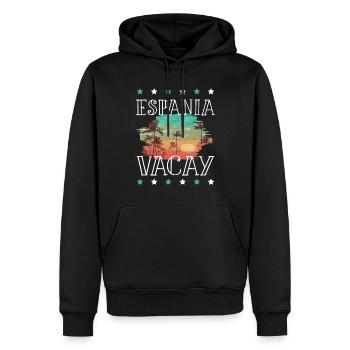 Tourisme Espania - Sweat à capuche Premium bio Homme - noir - Devant - Nico (187cm)