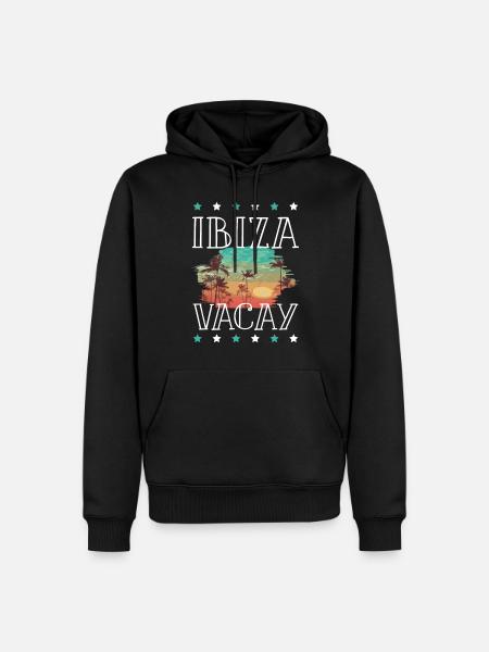 Ibiza Holidays - Men’s Premium Organic Hoodie - black