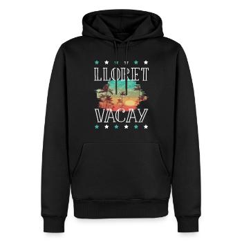 Tourisme Lloret De Mar - Sweat à capuche Premium bio Homme - noir - Devant - Nico (187cm)