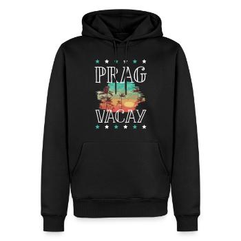 Prag Urlaub - Männer Premium Bio Hoodie - Schwarz - Vorne - Nico (187cm)