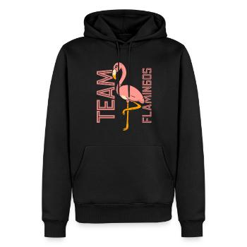 Équipe Flamants roses Dictons Mignon Flamant rose Animal - Sweat à capuche Premium bio Homme - noir - Devant - Nico (187cm)