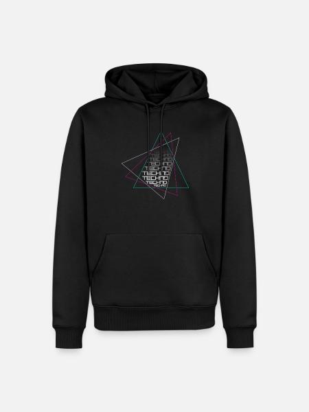 Techno - Men’s Premium Organic Hoodie - black