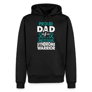 Vater Des Tourette-syndroms Warrior Awareness - Männer Premium Bio Hoodie - Schwarz - Vorne - Nico (187cm)