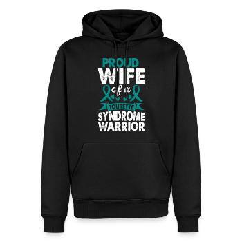 Ehefrau Des Tourette-syndroms Warrior Awareness - Männer Premium Bio Hoodie - Schwarz - Vorne - Nico (187cm)