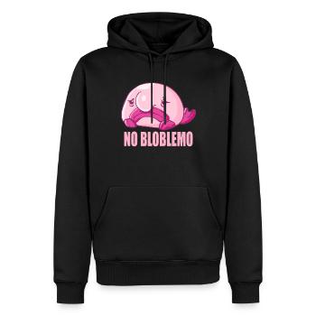 Costume de Blobfish - Visage de poisson Blob laid - - Sweat à capuche Premium bio Homme - noir - Devant - Nico (187cm)