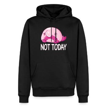 Costume de Blobfish - Visage de poisson Blob laid - - Sweat à capuche Premium bio Homme - noir - Devant - Nico (187cm)