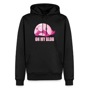 Blobfish Kostüm - Hässliches Blob Fischgesicht - - Männer Premium Bio Hoodie - Schwarz - Vorne - Nico (187cm)