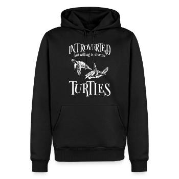 Sea Turtle Tortoise Introverted - Männer Premium Bio Hoodie - Schwarz - Vorne - Nico (187cm)