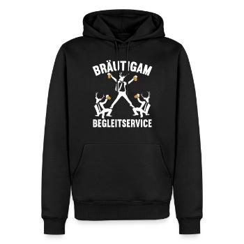 Junggesellenabschied Poltern Polterabend JGA - Männer Premium Bio Hoodie - Schwarz - Vorne - Nico (187cm)