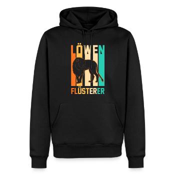 Löwe Löwen - Männer Premium Bio Hoodie - Schwarz - Vorne - Nico (187cm)