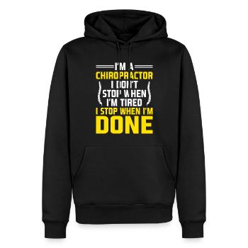 Chiropraktiker Chiropraktik Wirbelsäule Flüsterer - Männer Premium Bio Hoodie - Schwarz - Vorne - Nico (187cm)