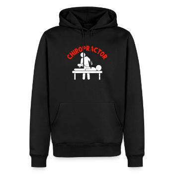 Chiropraktiker Chiropraktik Wirbelsäule Flüsterer - Männer Premium Bio Hoodie - Schwarz - Vorne - Nico (187cm)