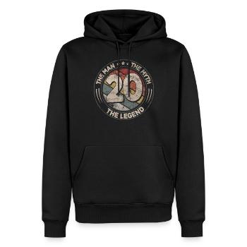 20. Geburtstag Die Legende Retro 20 Jahre Männer - Männer Premium Bio Hoodie - Schwarz - Vorne - Nico (187cm)