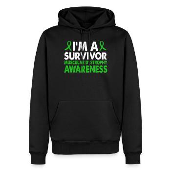 Überlebende Muskeldystrophie Bewusstseinsmonat - Männer Premium Bio Hoodie - Schwarz - Vorne - Nico (187cm)